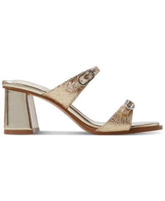 Women's Maymay Buckle Double Band Block-Heel Slide Sandals