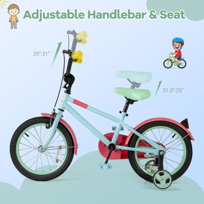 Kids Bike with Adjustable Handlebar and Saddle for 4-8 Years Old
