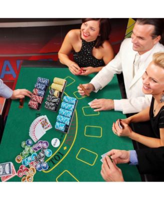 Casino Poker Chips Set with 600 Pieces Texas Hold'em Poker Chip Set for Casino-Style Games