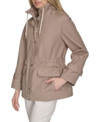 Women's 29” Loose Fit Pinstripe Rain Jacket