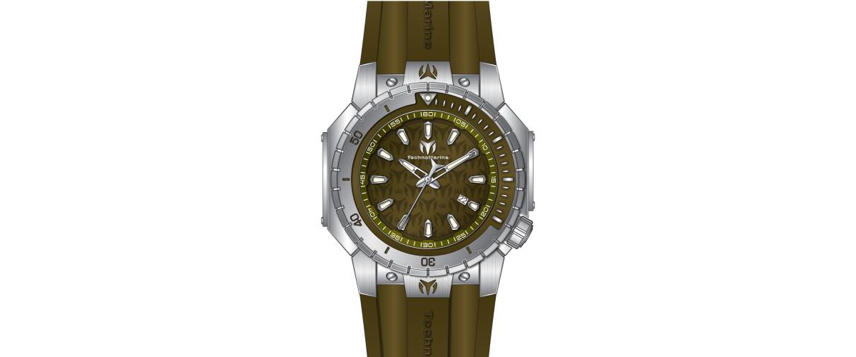 Technomarine's Men's Tm-224008 Manta Sea Quartz 3 Hand Green Dial Watch - Green