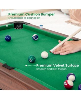 Pool Game Table with Full Set of Balls Ideal for Kids and Adults for Fun Indoor Entertainment