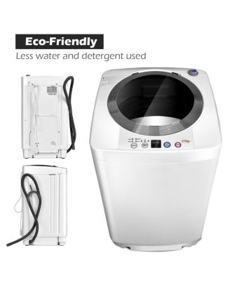 Portable 7.7 lbs Automatic Laundry Washing Machine with Drain Pump