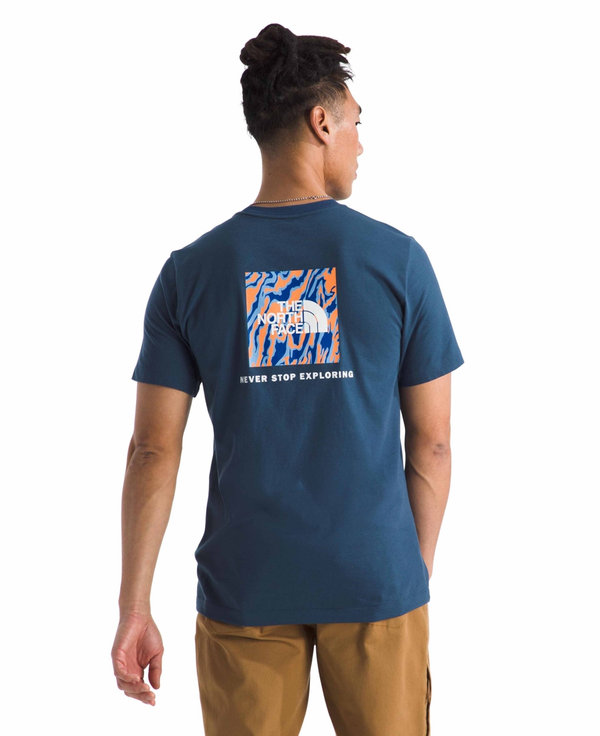 The North Face Men's Short Sleeve Core Wavy Lines Box Never Stop Exploring T-shirt