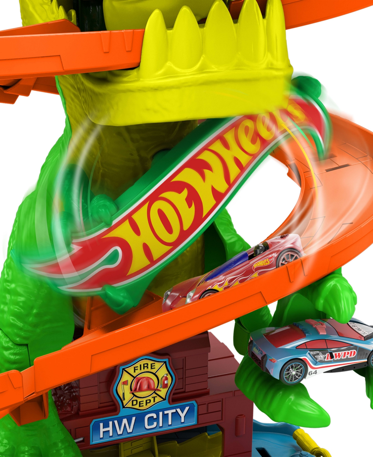 Hot Wheels City T-rex Blaze Battle Playset In Multi-color