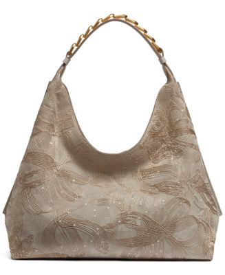 Donna Karan New York Bellmore Small Floral Embroidery Shoulder with ...
