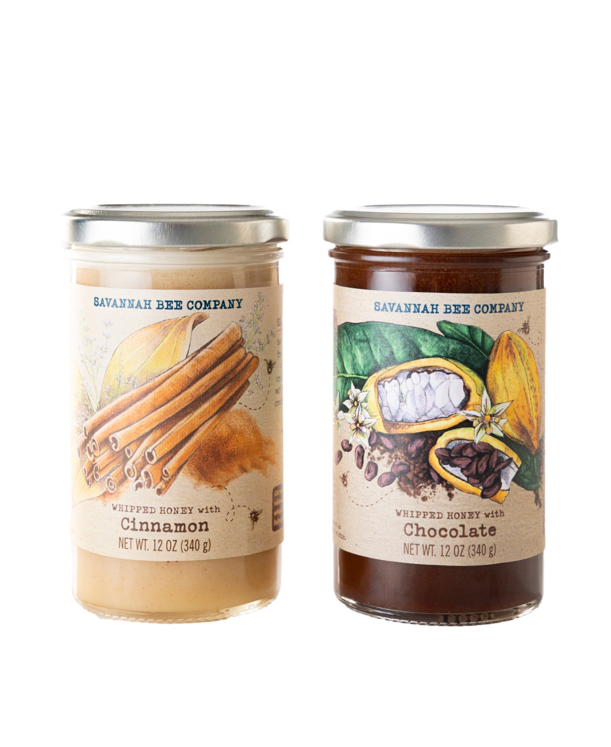 Savannah Bee Company Cinnamon And Chocolate Whipped Honey Gift Set, 12oz In No Color