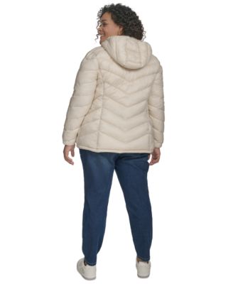 Plus Size Packable Hooded Puffer Coat, Created for Macy's