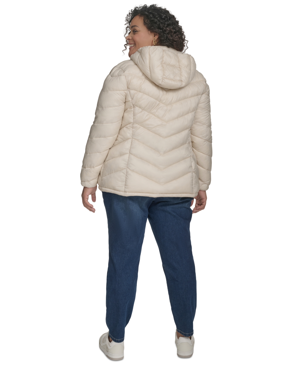 Shop Charter Club Plus Size Packable Hooded Puffer Coat, Created For Macy's In Chino