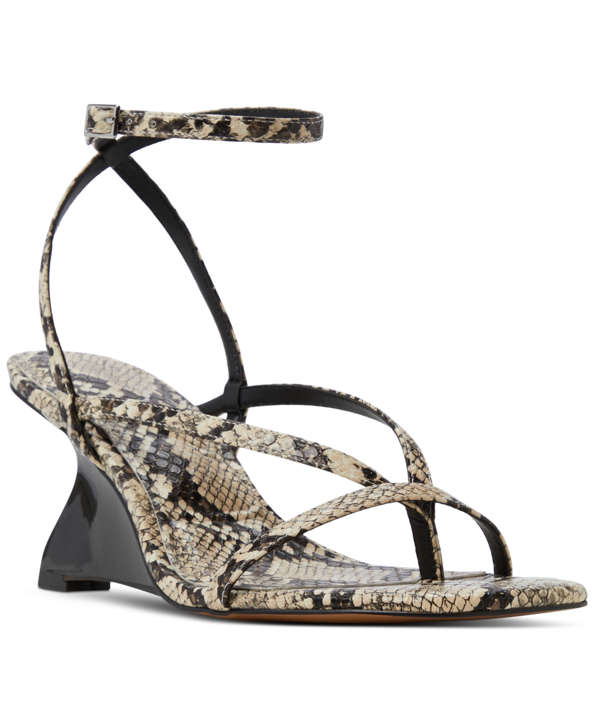Shop Aldo Women's Talvi Strappy Scuplted Wedge Sandals In Natural