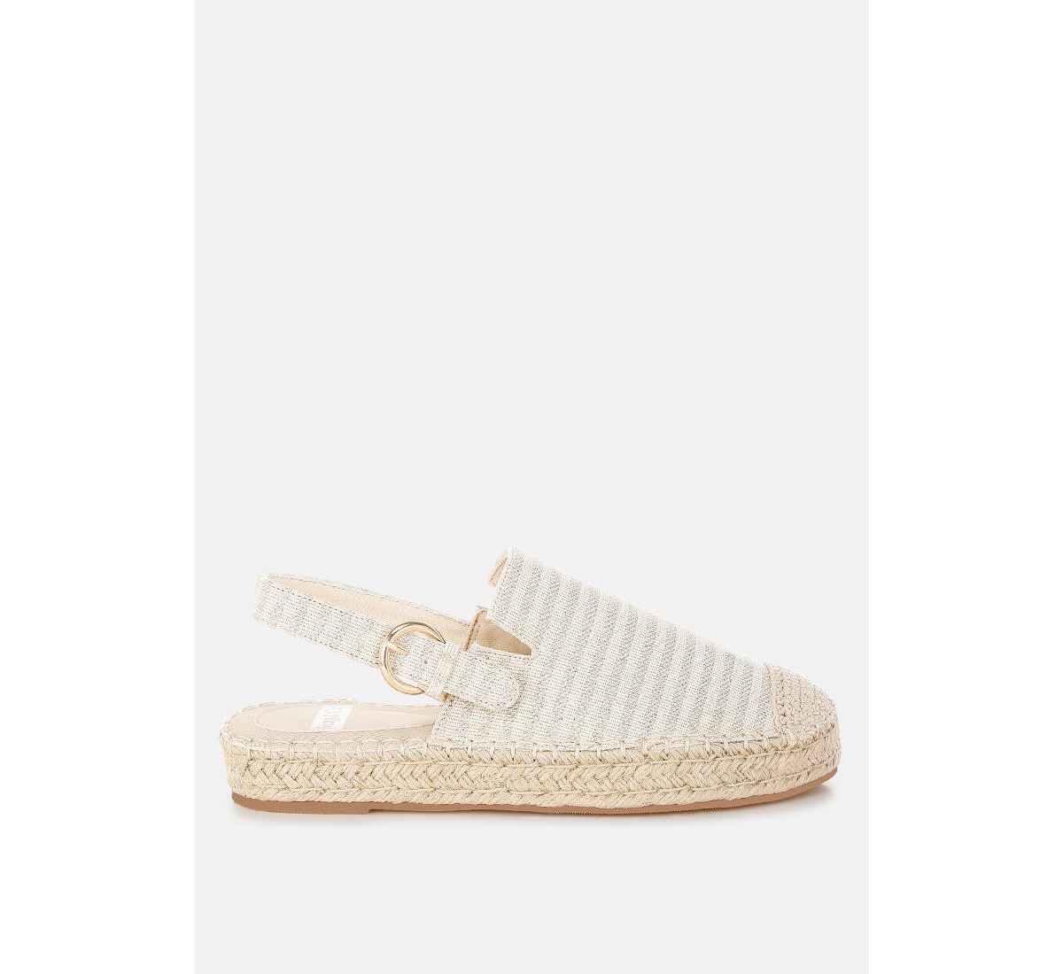 Zalli Canvas Espadrilles Sandals - Beige