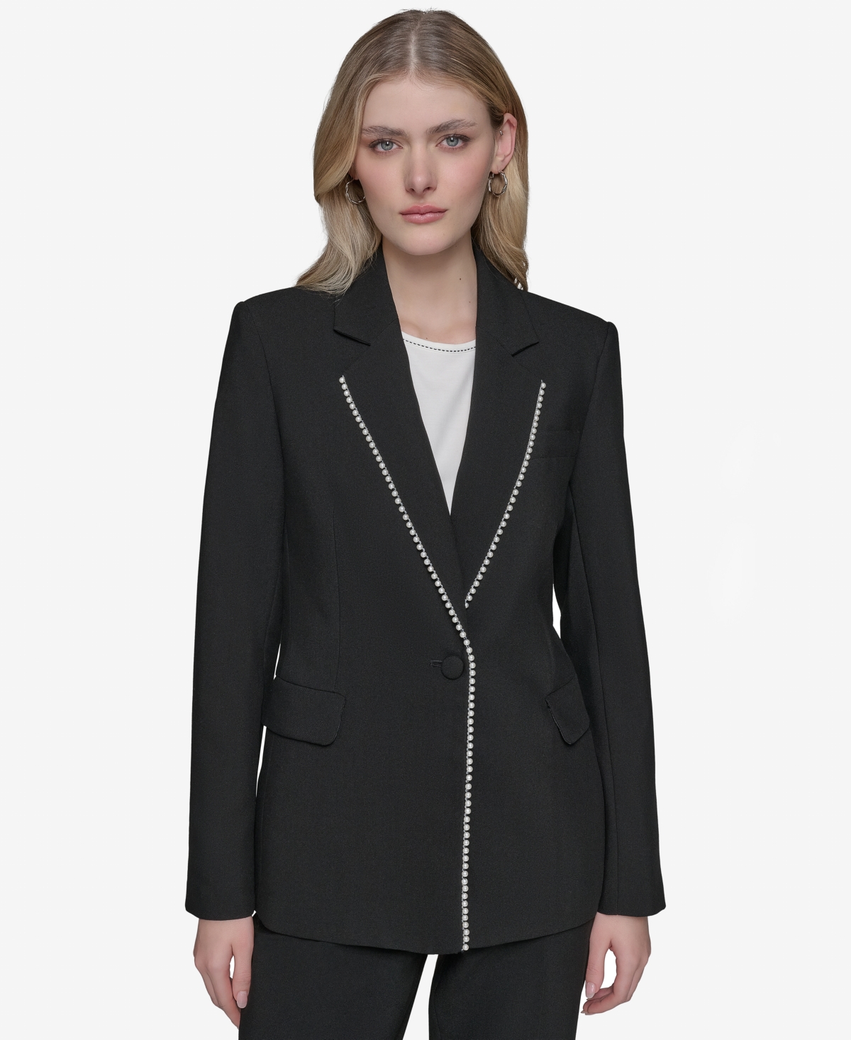 Karl Lagerfeld Women's Single-button Blazer In Black