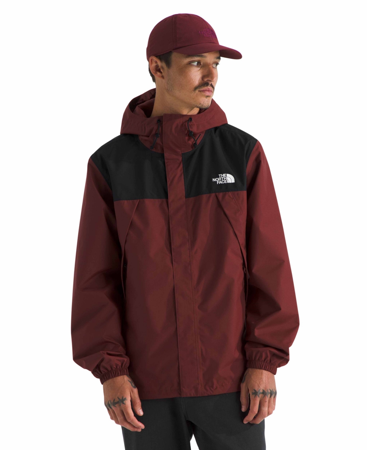 The North Face Men's Waterproof Antora Jacket In Burgundy