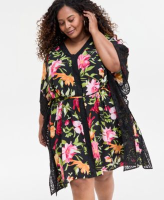Plus Size Floral-Printed Dress, Exclusively at Macy's
