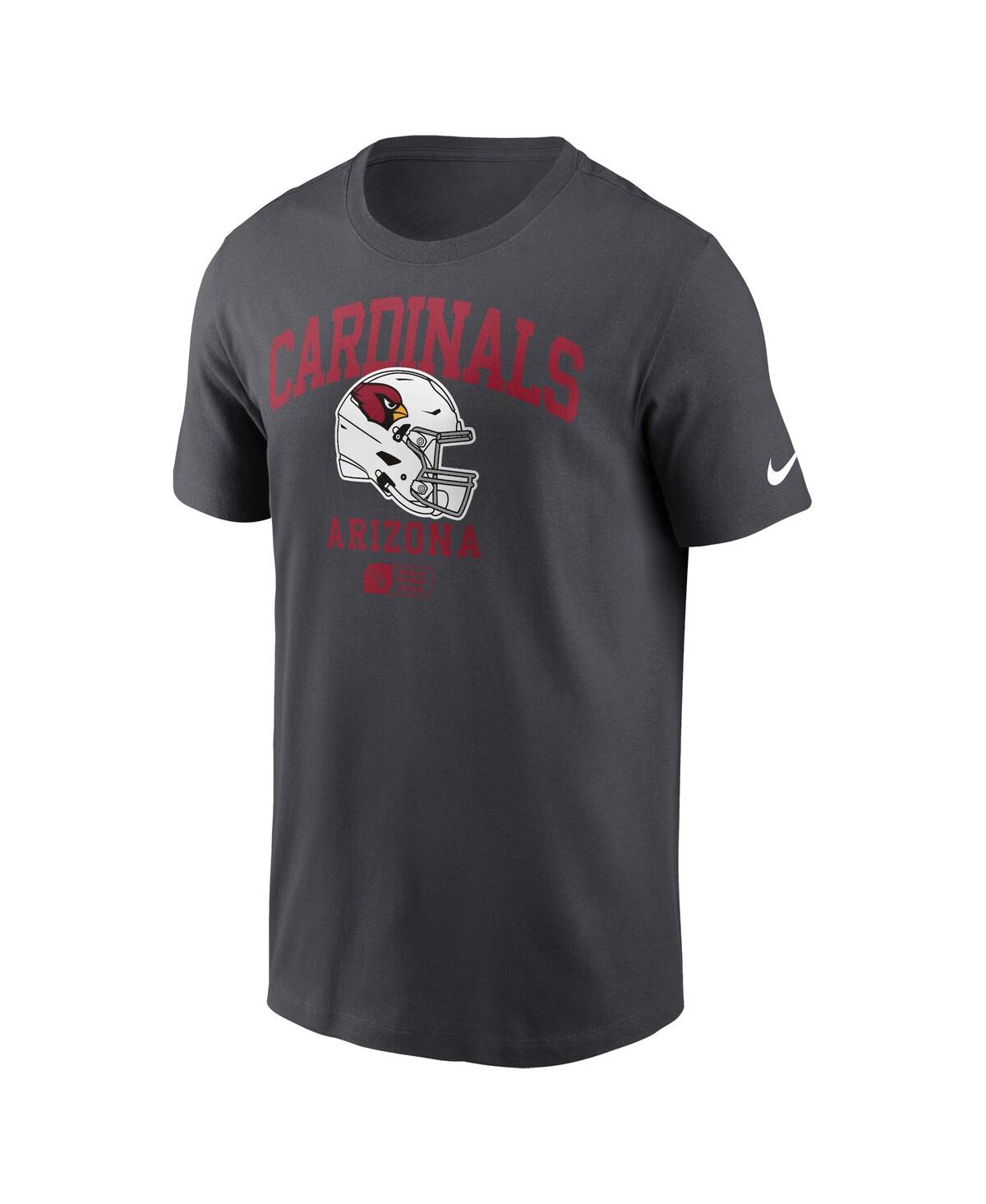 Nike Men's Anthracite Arizona Cardinals Helmet Essential T-shirt In Gray