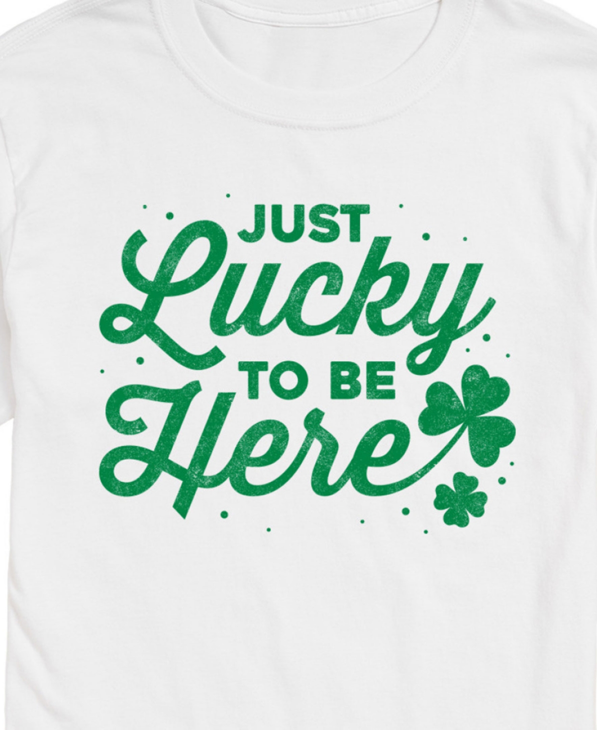 Airwaves Men's St Patrick's Just Lucky To Be Here Short Sleeve T-shirt In White