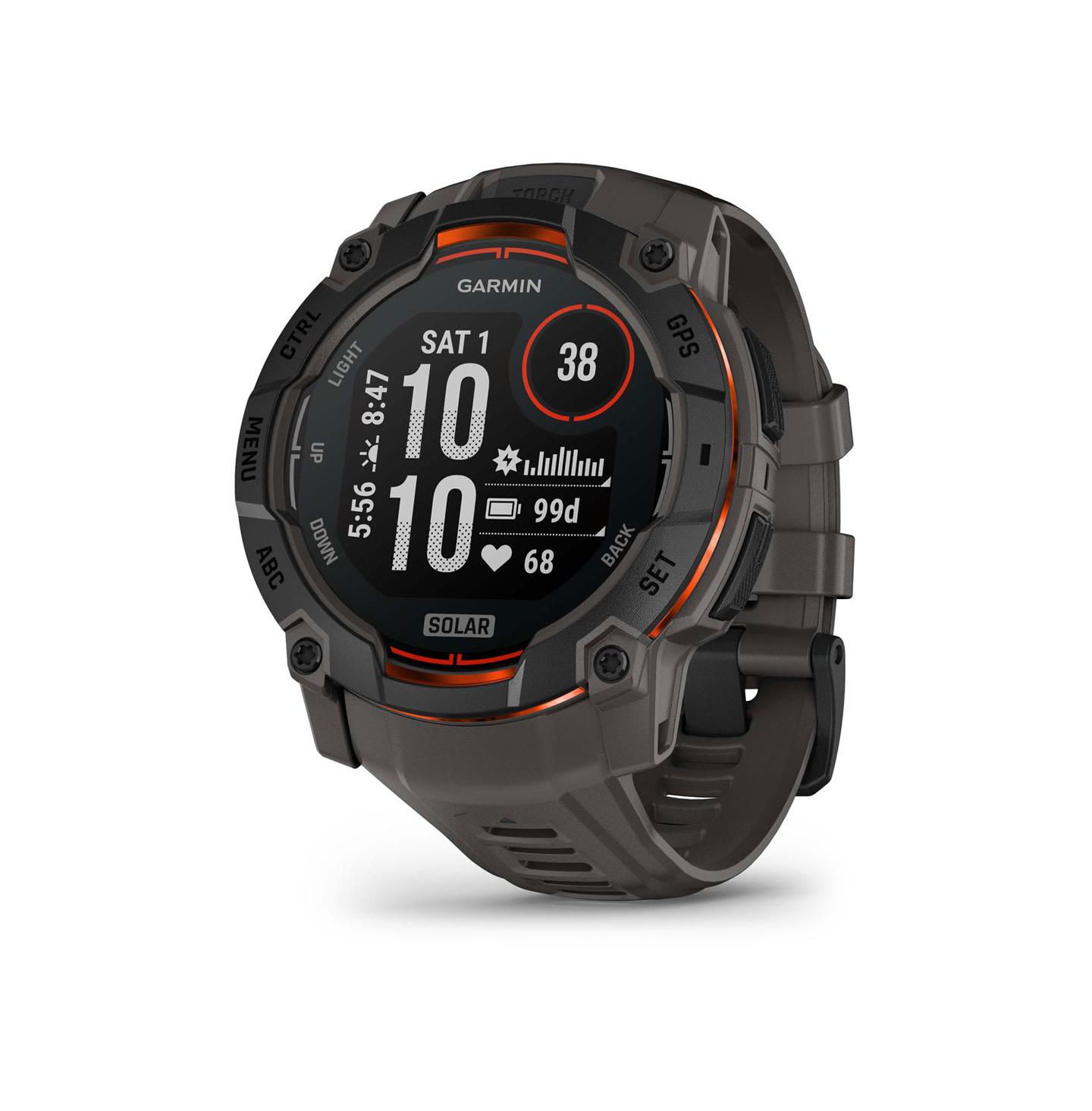 Умные GPS-часы Garmin Instinct 3 Solar, 50 мм, защищённые, Black/Charcoal — фото 1