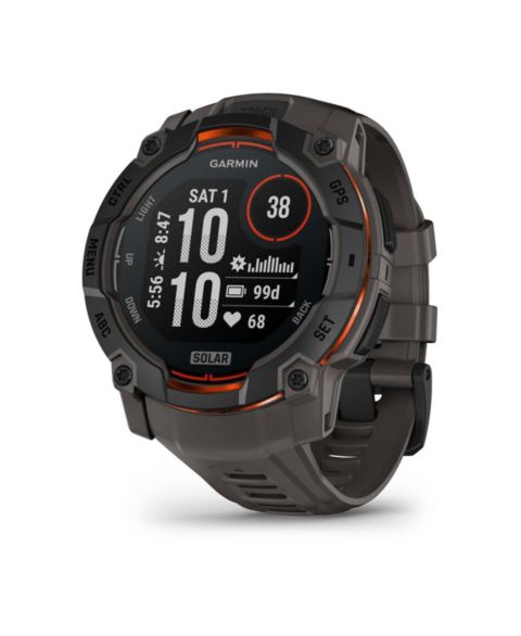 Умные GPS-часы Garmin Instinct 3 Solar, 50 мм, защищённые, Black/Charcoal