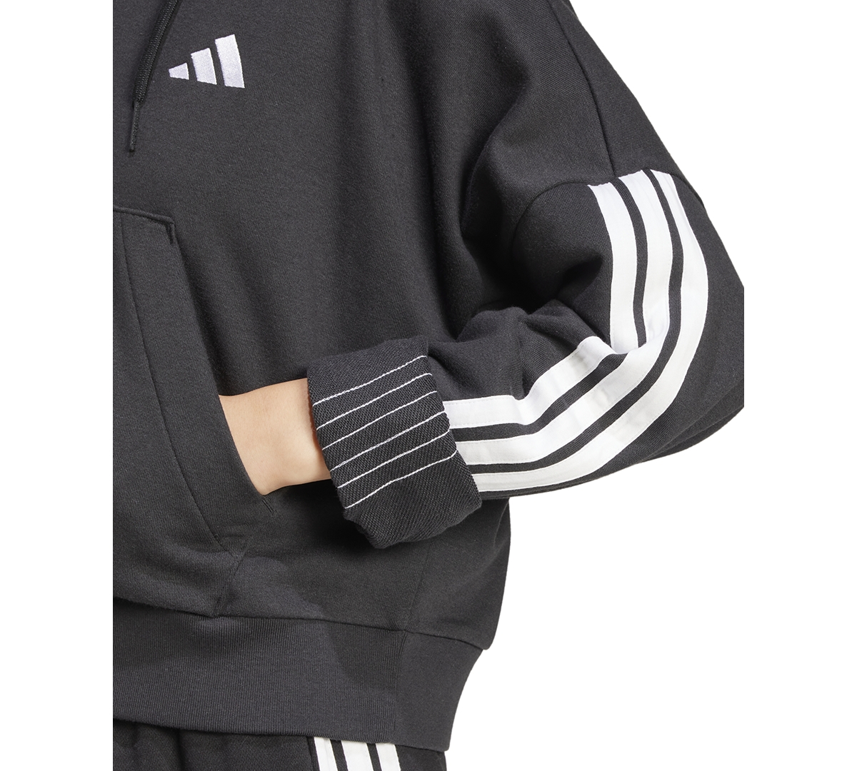 Shop Adidas Originals Women's The Essentials Relaxed Hooded Track Jacket In Black,white