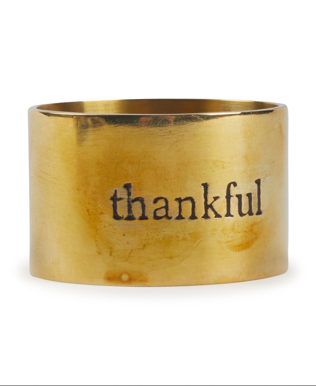 Design Imports Assorted Always Grateful Napkin Ring, Set Of 4 In Always Grateful Asst