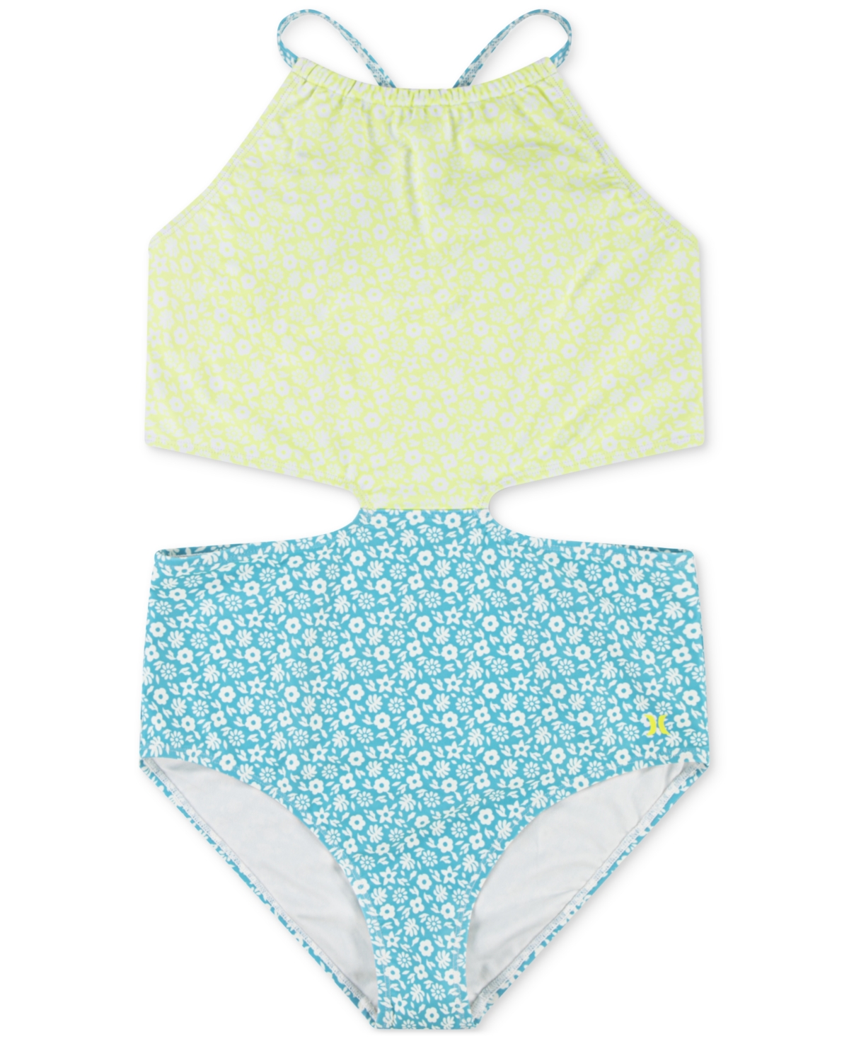 HURLEY BIG GIRLS HALTER MONOKINI SWIMSUIT 