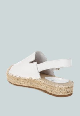 Womens Azula Genuine Leather Espadrilles Sandals