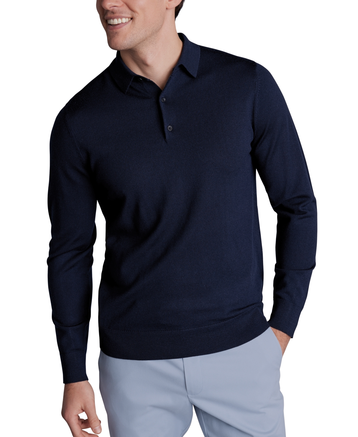Charles Tyrwhitt Men's Merino Wool Polo Sweater