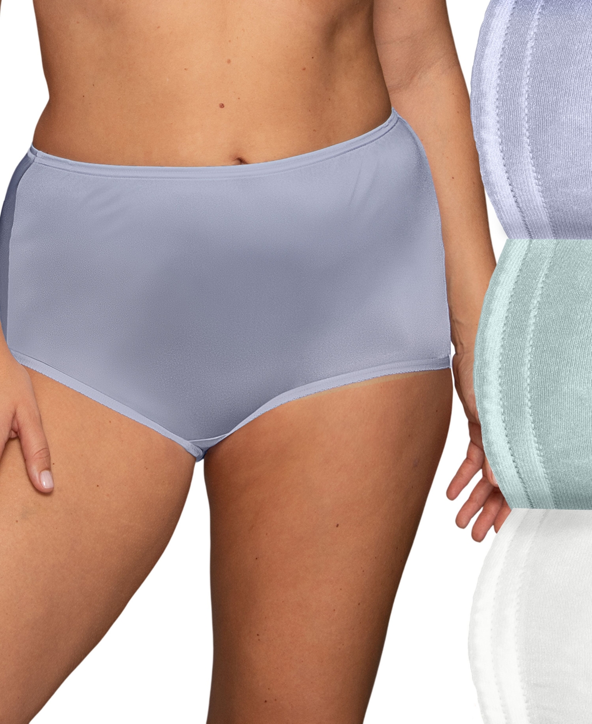 Shop Vanity Fair Women's 3-pk. Ravissant Tailored Brief Underwear 15711 In Romance Blue,spring Opal,glacier White