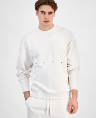 【特価！関税込】HUGO パームツリープリント スウェットシャツ Hugo Boss Men's Dutap Oversized-Fit Textured Palm Tree-Print