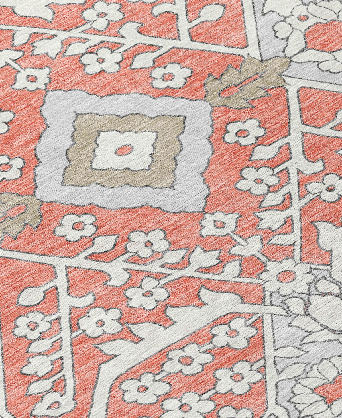 Addison Chantille Acn863 8'x10' Area Rug In Salmon
