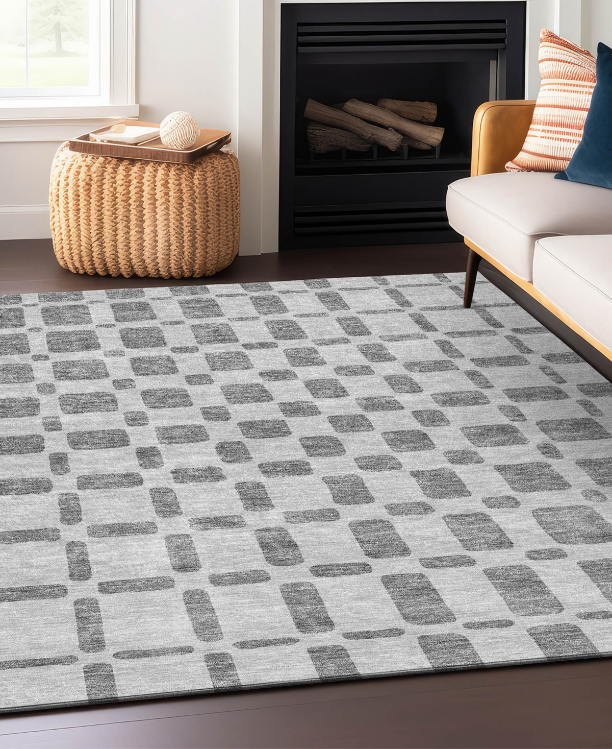 Addison Chantille Acn871 5'x7'6" Area Rug In Gray