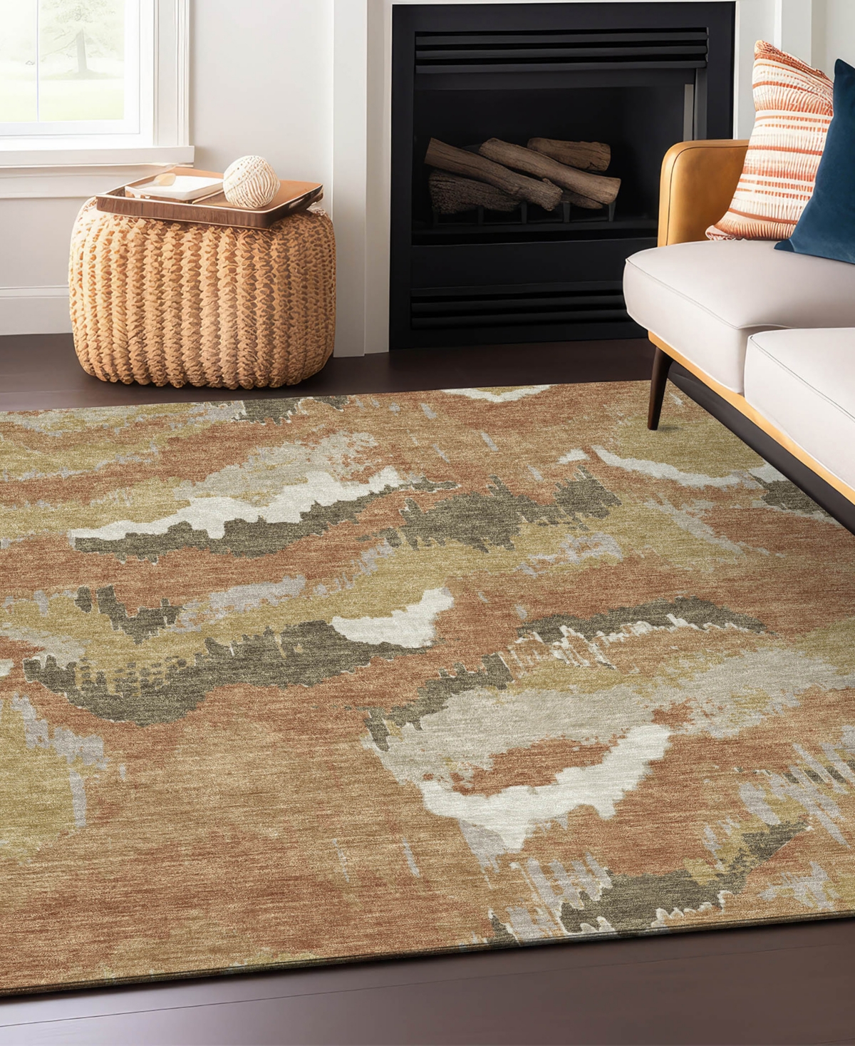 Addison Chantille Acn865 5'x7'6" Area Rug In Copper