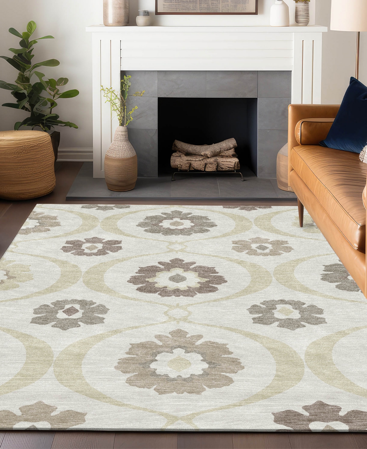 Addison Chantille Acn858 3'x5' Area Rug In Ivory