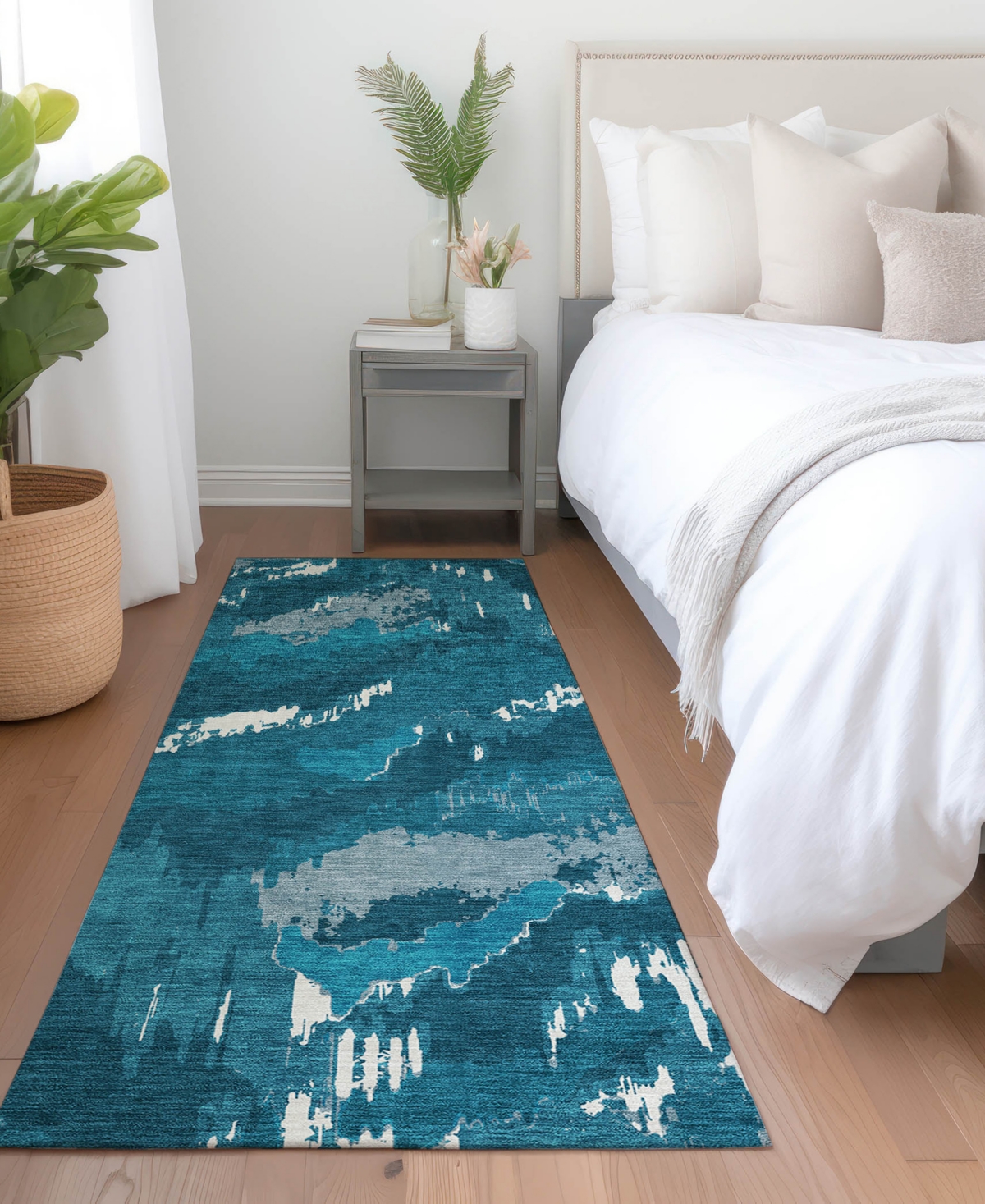 Addison Chantille Machine Washable Acn865 2'3"x7'6" Runner Area Rug In Navy