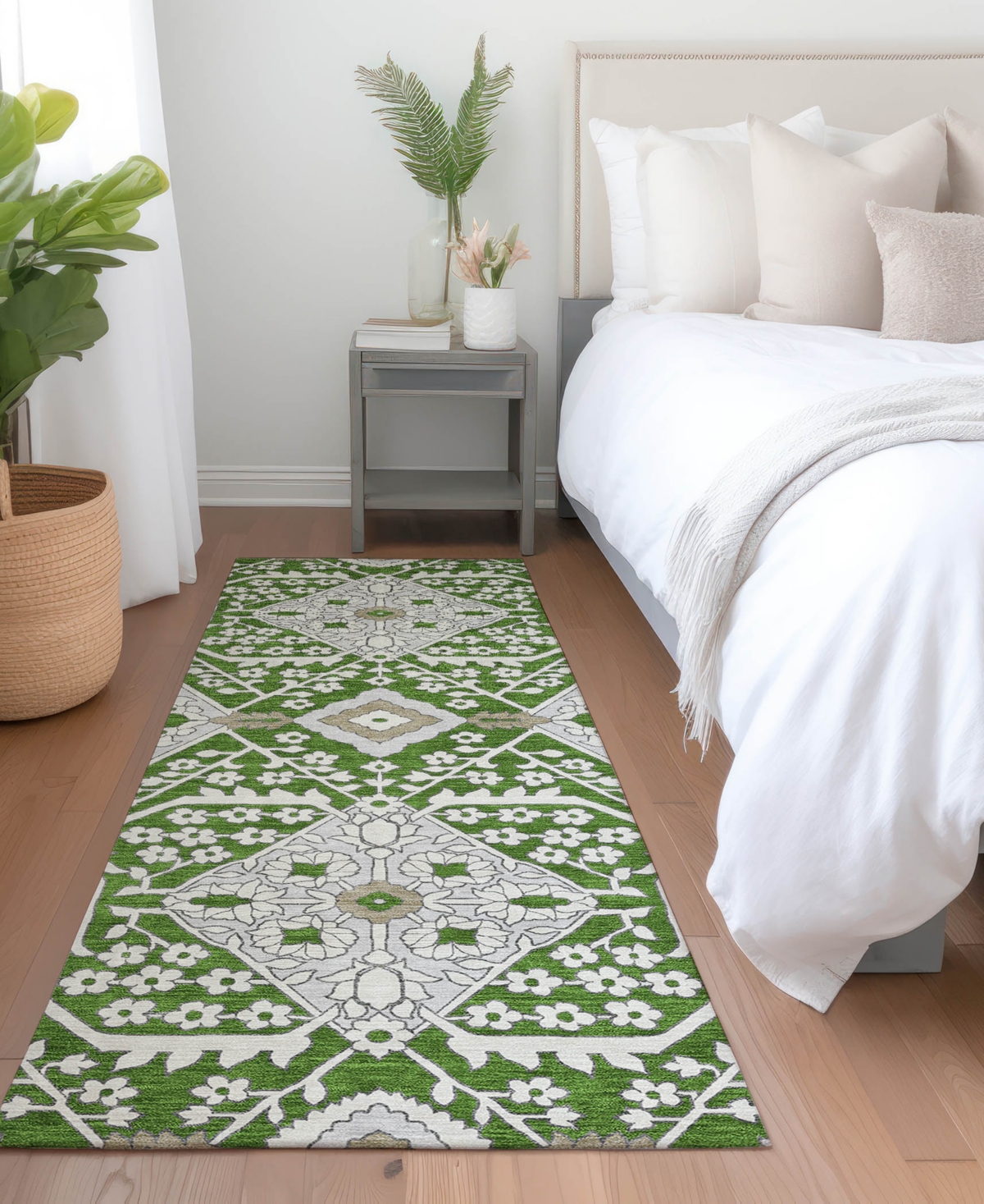 Addison Chantille Acn863 2'3"x7'6" Runner Area Rug In Green