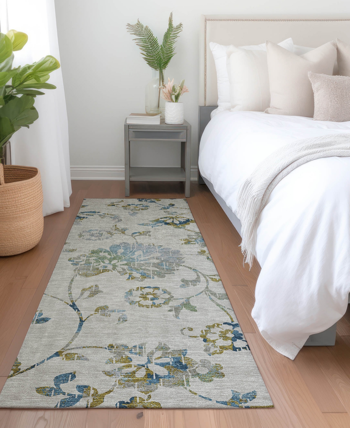 Addison Chantille Machine Washable Acn856 2'3"x7'6" Runner Area Rug In Taupe