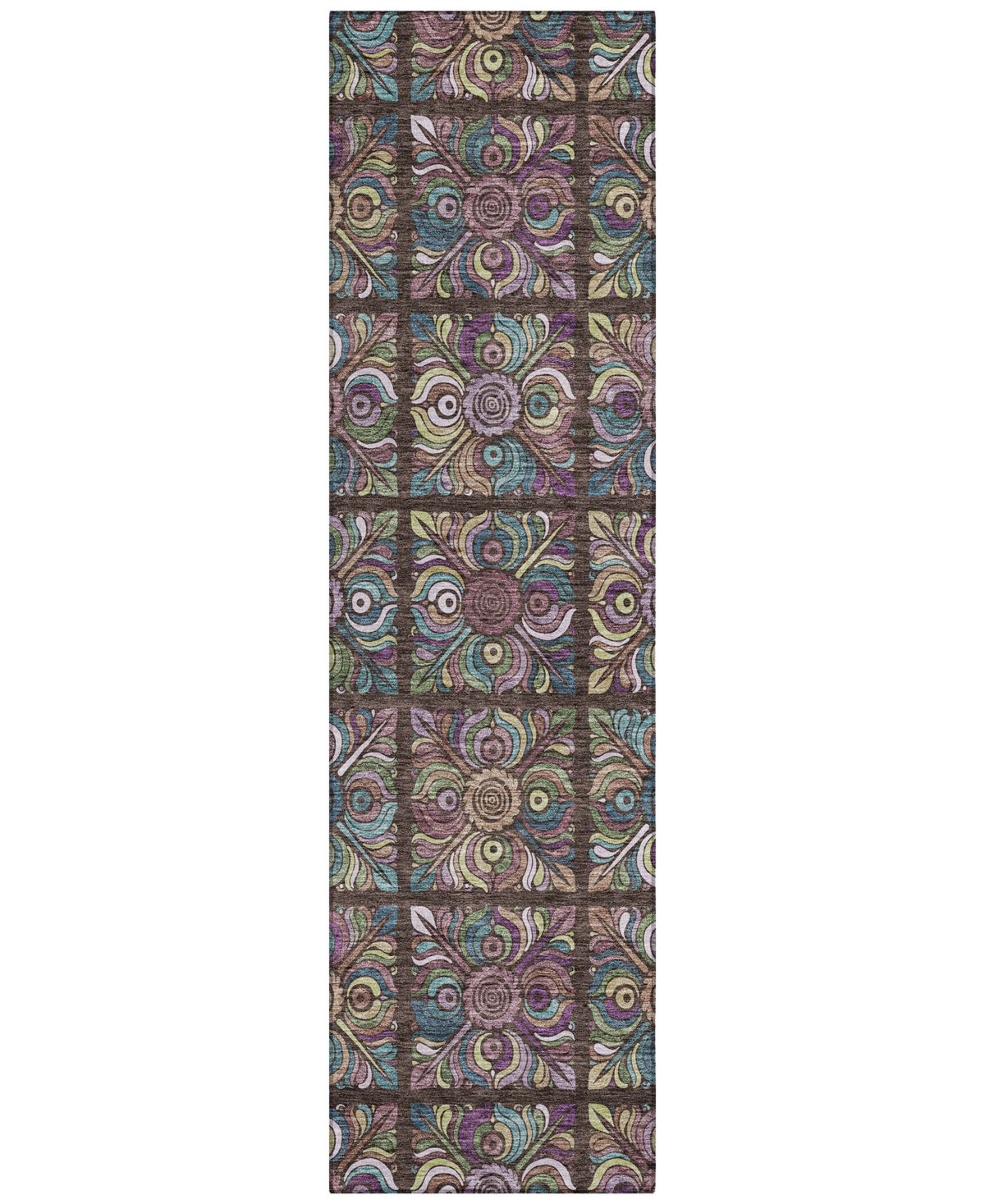 Addison Chantille Acn852 2'3"x7'6" Runner Area Rug In Chocolate