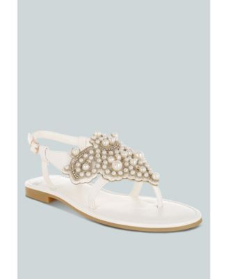 Womens Nayasa Pn Buckle Pearls Flats