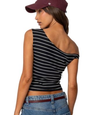 Women's Keryn Striped Asymmetric Top