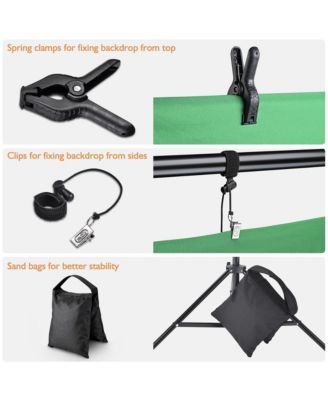 9.5x10 Ft Photo Backdrop Stand Kit Tripod Crossbar for Muslin Background Studio