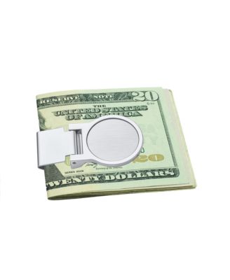 Large Round Hinged Style Money Clip Card Holder Stainless Steel