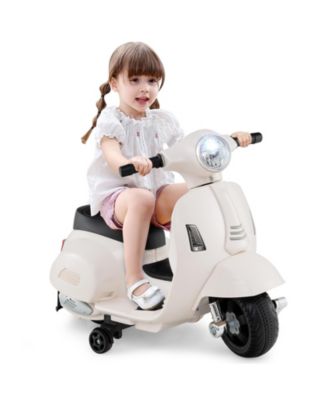 Kids Ride on Motorcycle Licensed Vespa with LED Headlight and Horn Sound