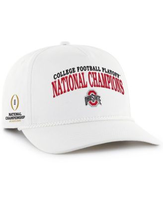 '47 Brand - Men's White Ohio State Buckeyes College Football Playoff 2024 National Champions Rope Hitch Adjustable Hat