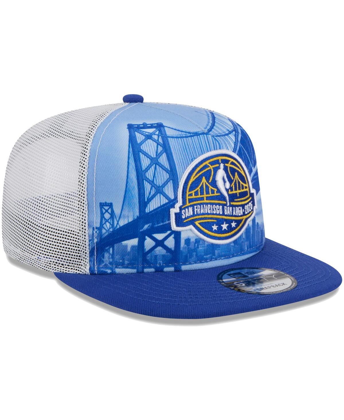 New Era Men's White/royal 2025 Nba All-star Game Scenic Golden Gate A-frame 9fifty Snapback Hat In White,royal