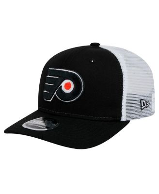 New Era - Men's Black, White Philadelphia Flyers Core Trucker 9SEVENTY Stretch-Snap Hat
