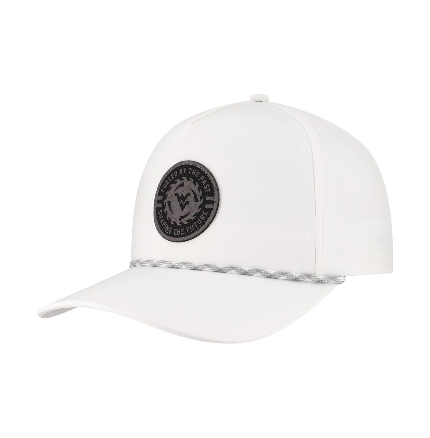 Мужская кепка Legacy Athletic White West Virginia Mountaineers Built on Bravery Caddy Adjustable Hat — фото 1