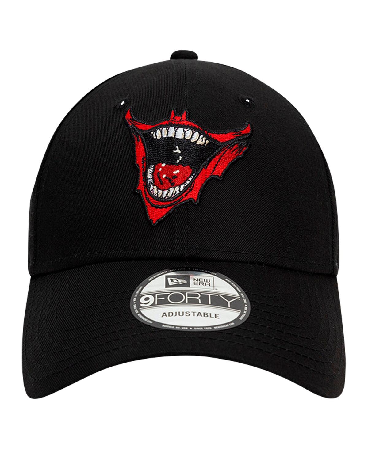 NEW ERA MEN'S BLACK JOKER LAUGHING SMILE 9FORTY ADJUSTABLE HAT 