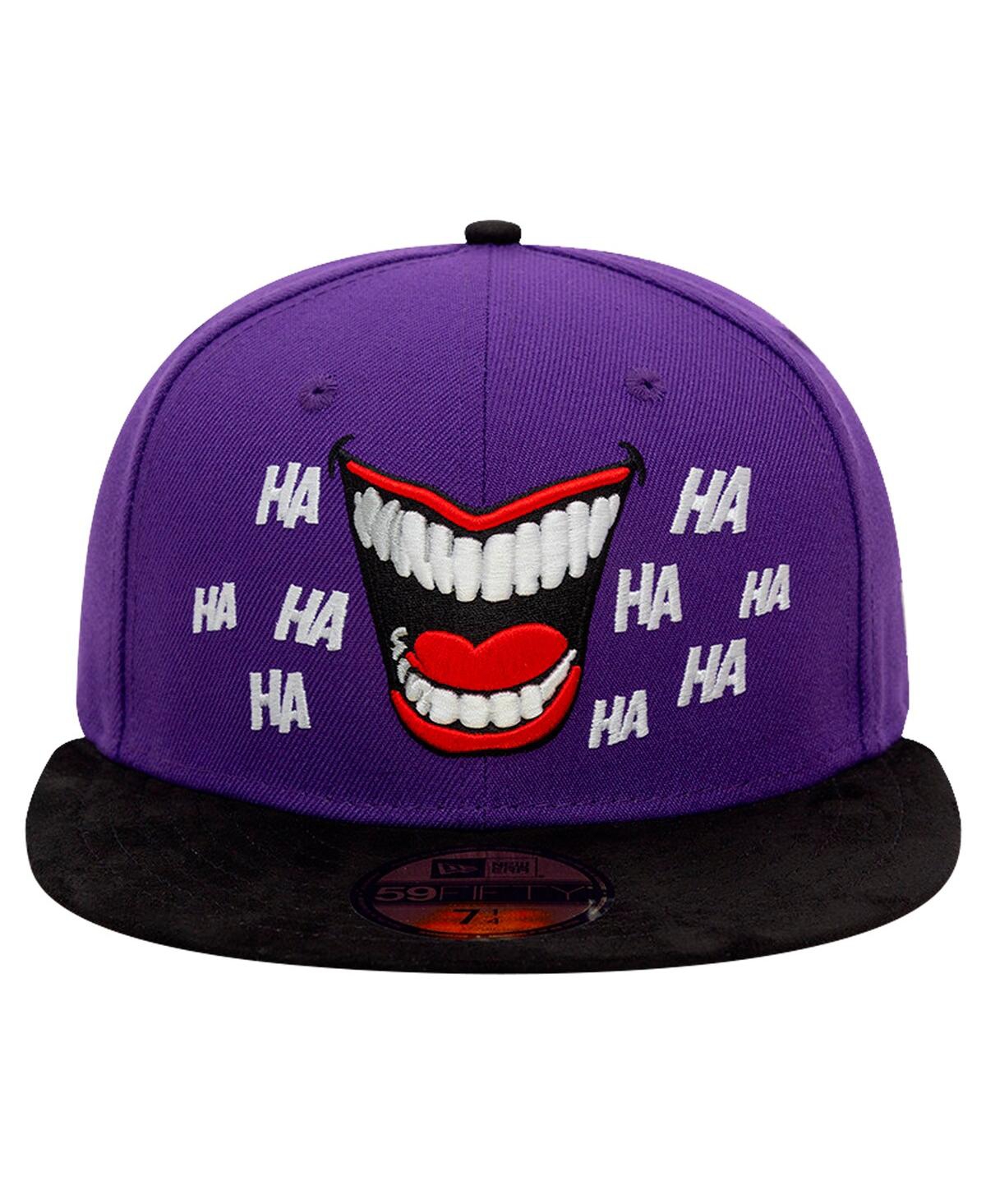 NEW ERA MEN'S PURPLE JOKER LAUGH OUT LOUD 59FIFTY FITTED HAT 