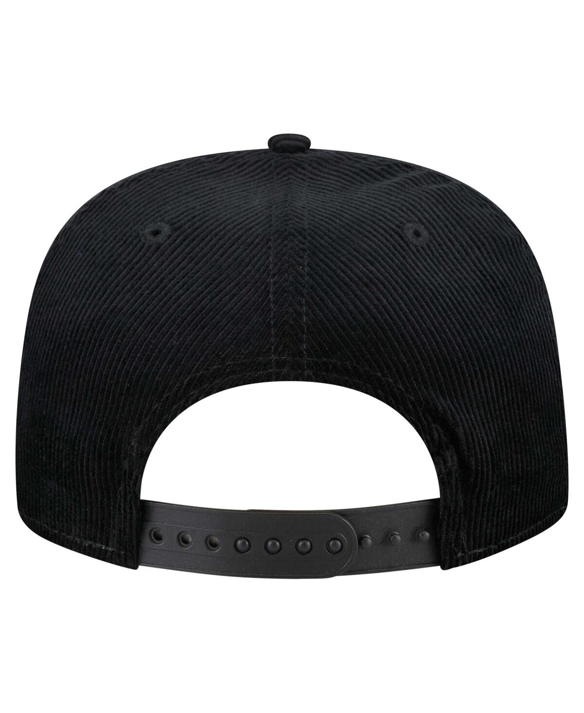 NEW ERA MEN'S BLACK CHICAGO WHITE SOX FULL CIRCLE CORDUROY GOLFER ADJUSTABLE HAT 