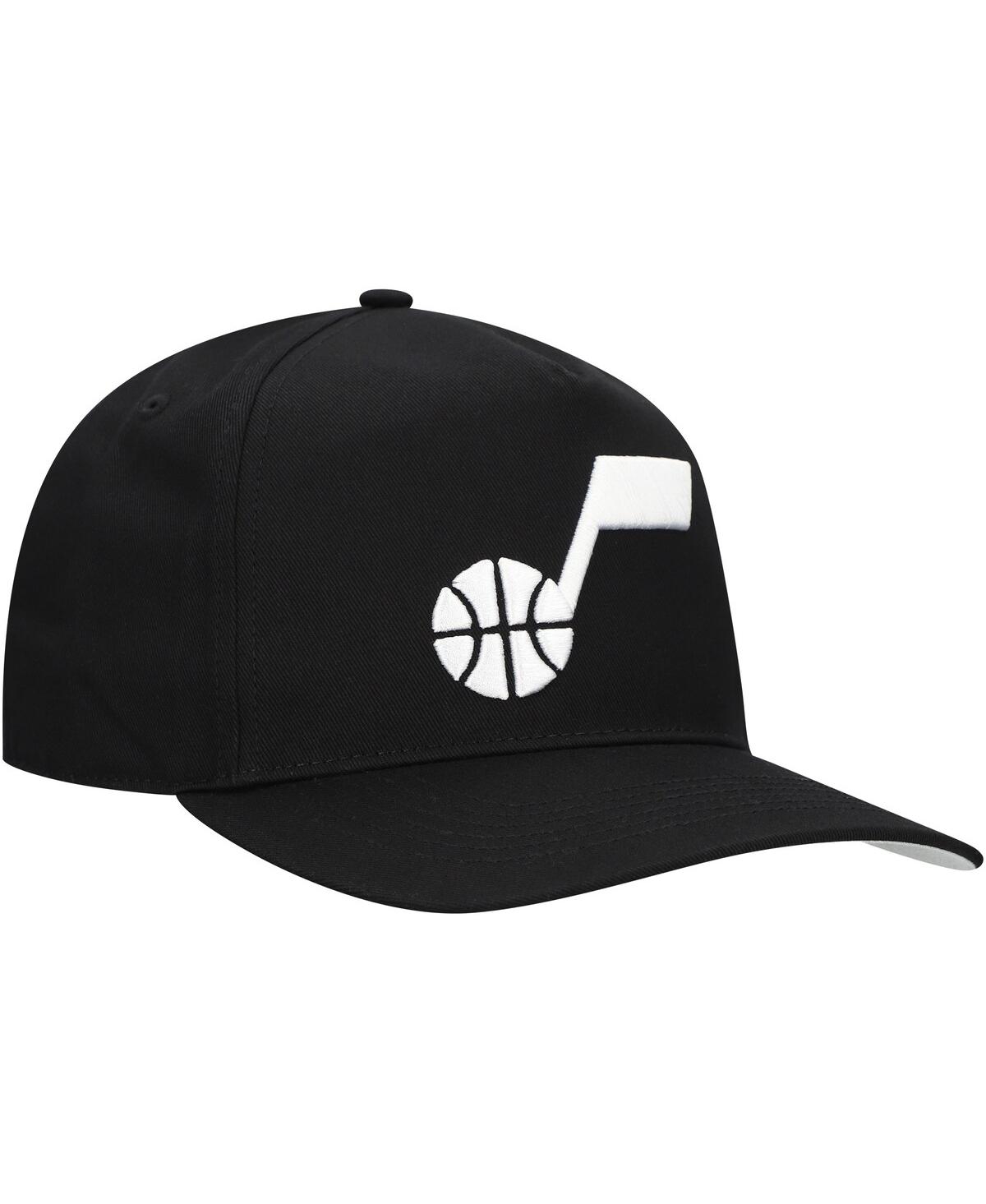47 Brand Men's Black Utah Jazz Core Logo Hitch Adjustable Hat In Black